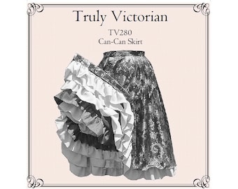 Can-Can Skirt Sewing Pattern: Truly Victorian TV280 (Digital PDF)