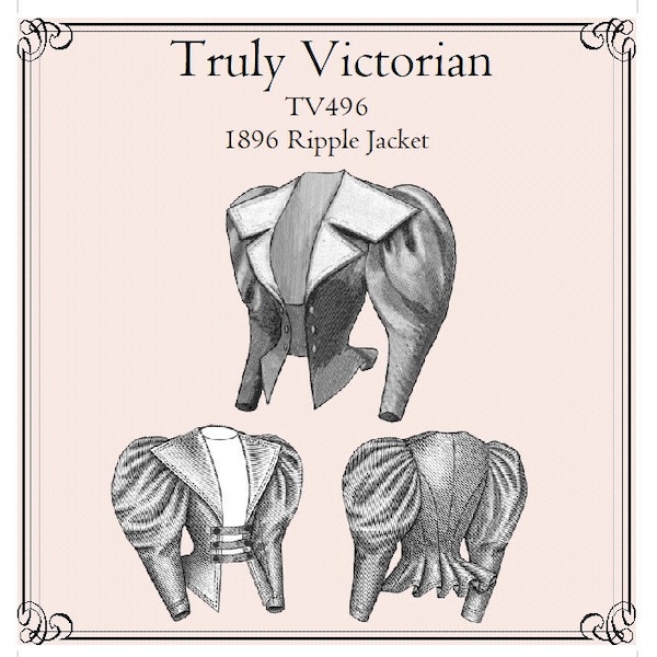 1896 Ripple Jacket Sewing Pattern: Truly Victorian TV496 (Digital PDF)
