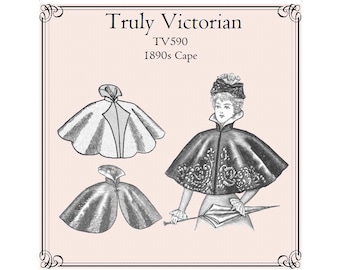 1890s Cape Sewing Pattern: Truly Victorian TV590 (Digital PDF)