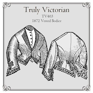 1872 Korsett Schnittmuster: Truly Victorian TV403 (Digitales PDF)