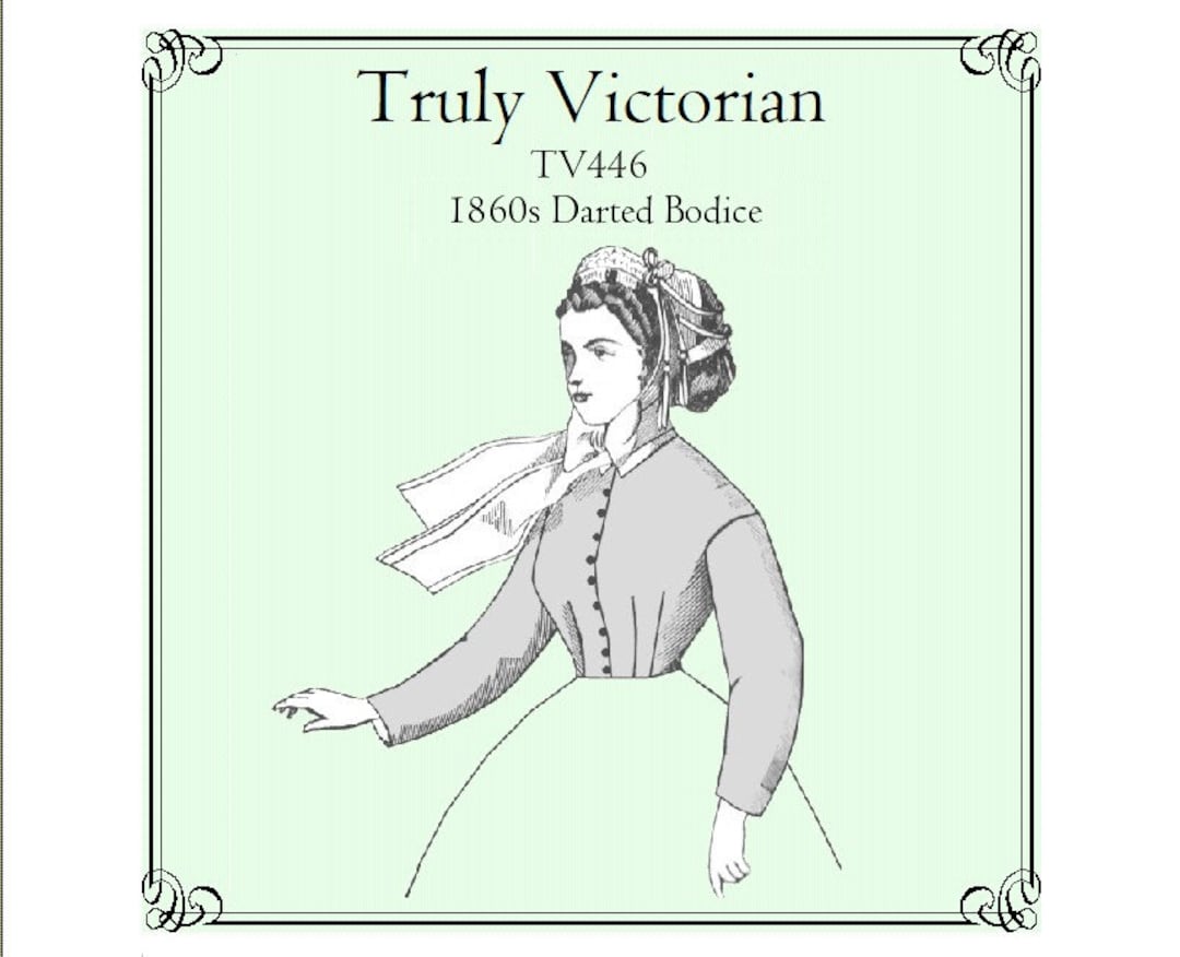 1860s Darted Bodice Sewing Pattern: Truly Victorian TV446 (digital PDF ...