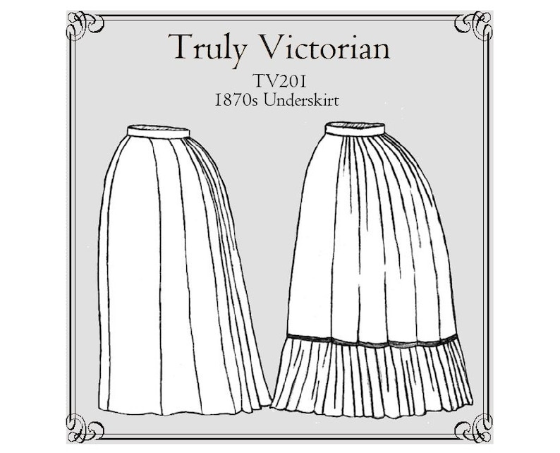 1870s Underskirt Sewing Pattern: Truly Victorian TV201 (digital PDF) - Etsy