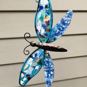 Dragonfly.. dragonfly SunCatcher.. blingthingzbylori.. whirligigs wind spinner.. garden art.. yard decoration.. window decoration