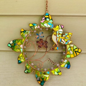 Hummingbird.. blingthingzbylori.. hummingbird wind chime.. whirligigs wind chime.. hummingbird chime
