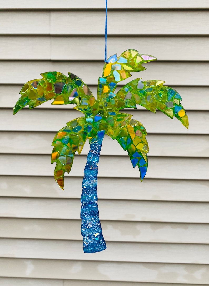Palm Tree .. Blingthingzbylori .. Whirligigs Wind Spinner .. Tropical ...