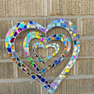 Herz Sonnenfänger.. BlingthingzbyLori .. Windspiel .. Geschenk für Zuhause .. Fenster Dekoration ..Herz Liebhaber Artikel ..Geschenk für Sie