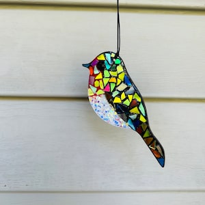 Robin..Blingthingzbylori.. whirligigs wind spinner.. bird suncatcher.. bird .. gift for her .. gift for him .. fall item