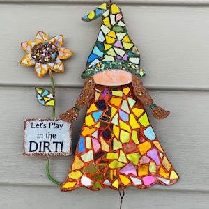 Gnome.. girl gnome.. blingthingzbylori.. gnome suncatcher.. whirligigs wind spinner.. gnome garden art.. gift .. gnome lover item