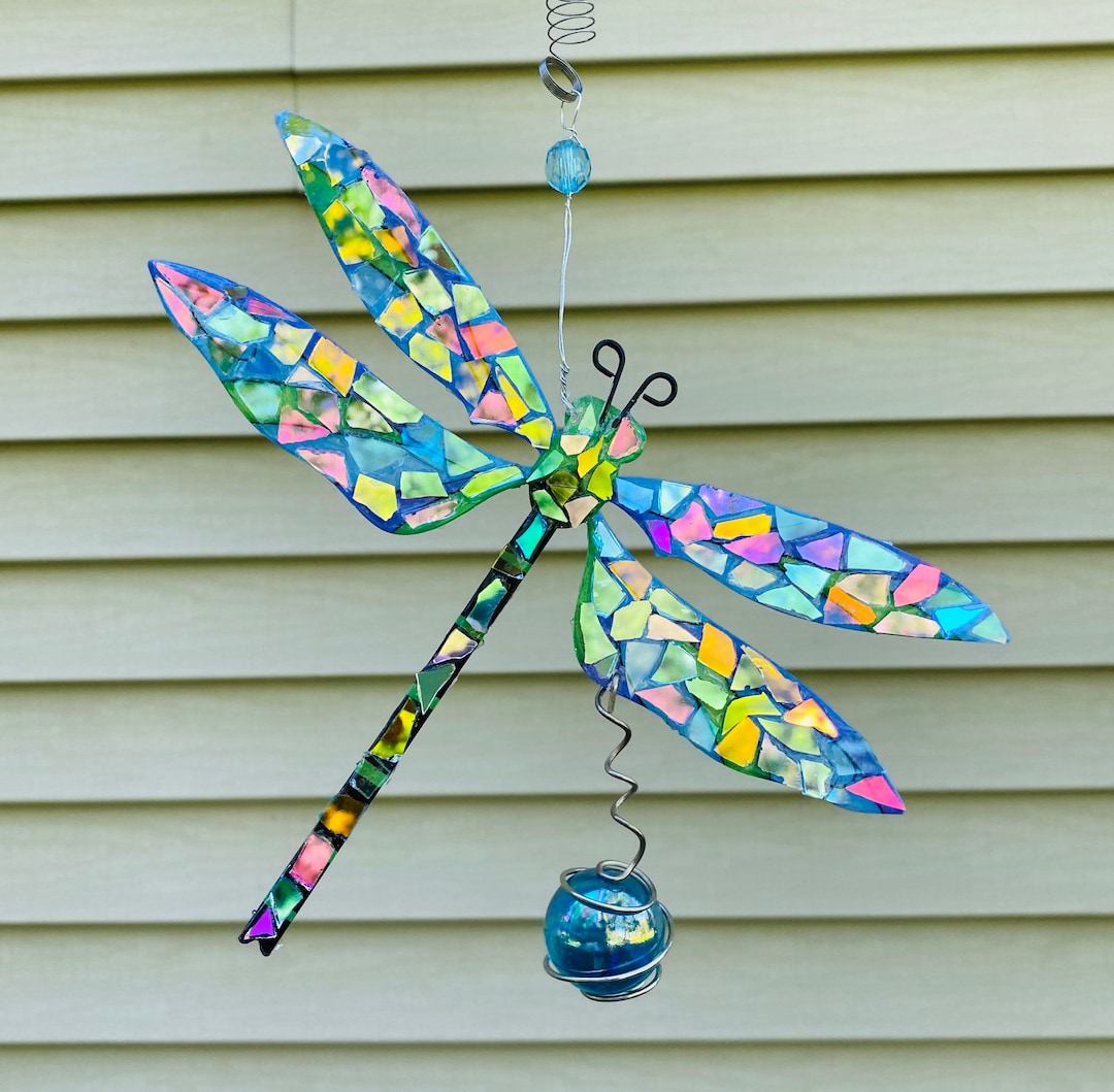 Dragonfly.. Blingthingzbylori.. Whirligigs Wind Spinner.. Garden Art ...