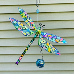 Dragonfly.. blingthingzbylori.. whirligigs wind spinner.. garden art.. yard art .. sun catcher