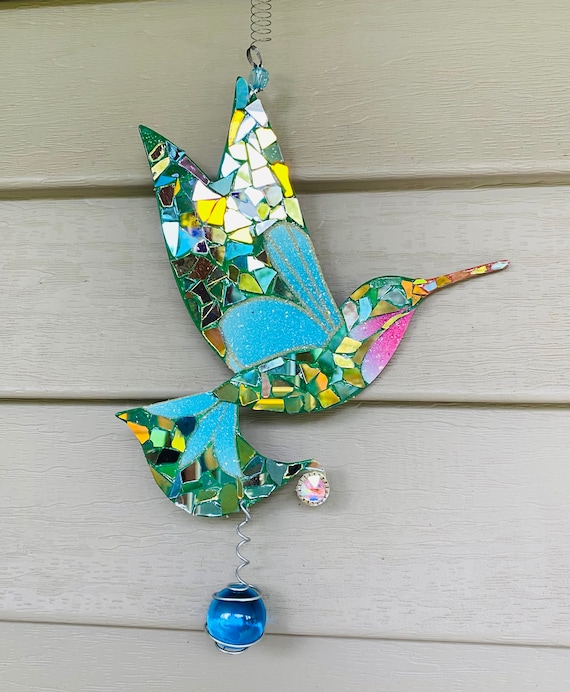 Hummingbird.. Blingthingzbylori.. Suncatcher Yard Art Garden - Etsy