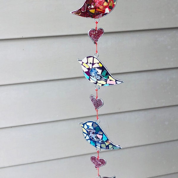 Birds .. birds SunCatcher.. blingthingzbylori.. whirligigs wind spinner.. garden art .. yard art .. window decoration
