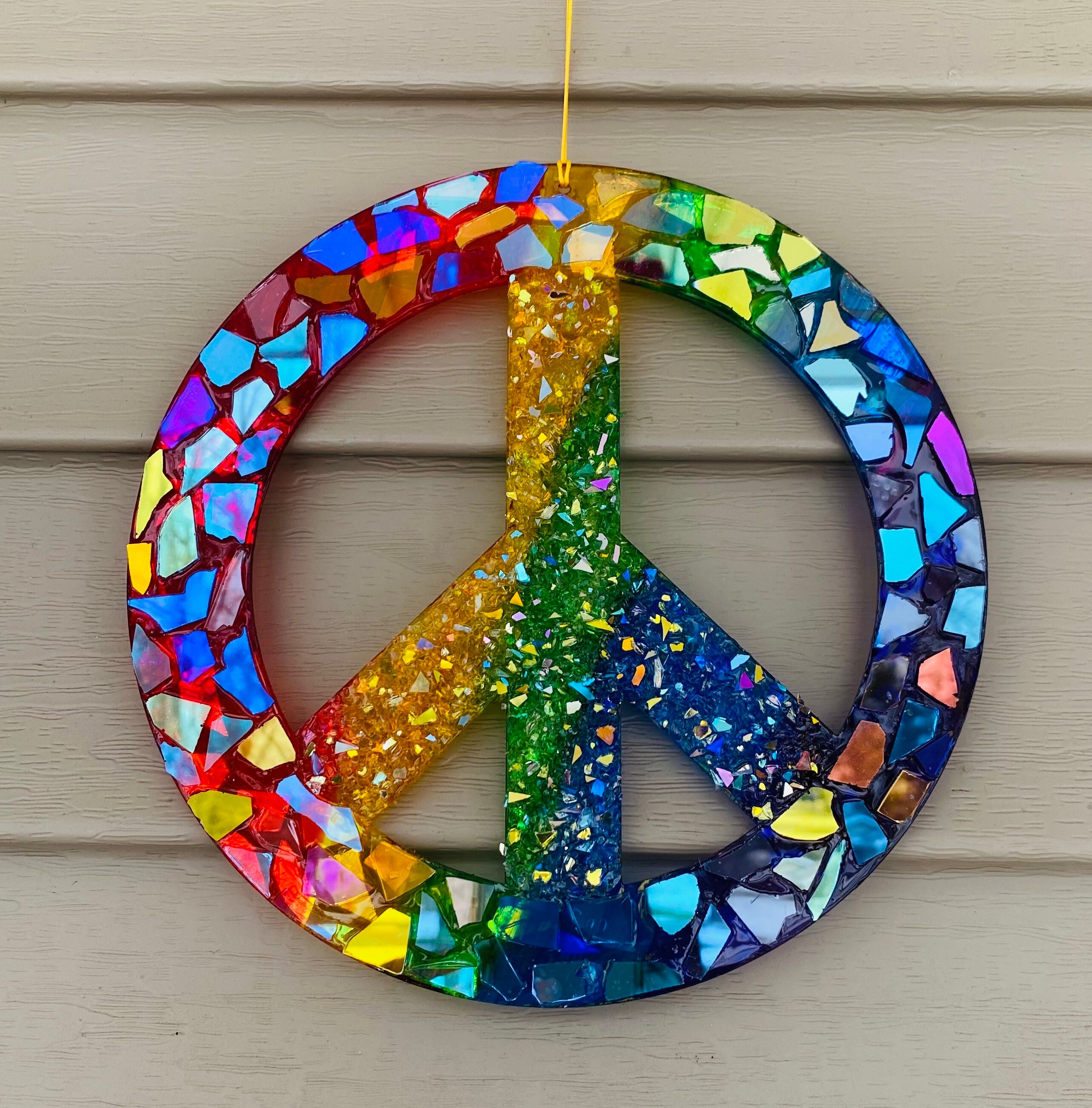 Peace Sign Party Rainbow Peace Sign .. Blingthingzbylori .. Peace Sign .. Pride Item ...