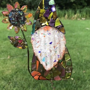Gnome suncatcher.. garden gnome.. garden art .. garden decoration.. bouncy gnome .. suncatcher.. BlingthingzbyLori