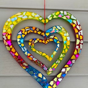 Heart.. blingthingzbylori..whirligigs wind spinner.. heart suncatcher.. gift for home.. valentines gift.. valentines heart