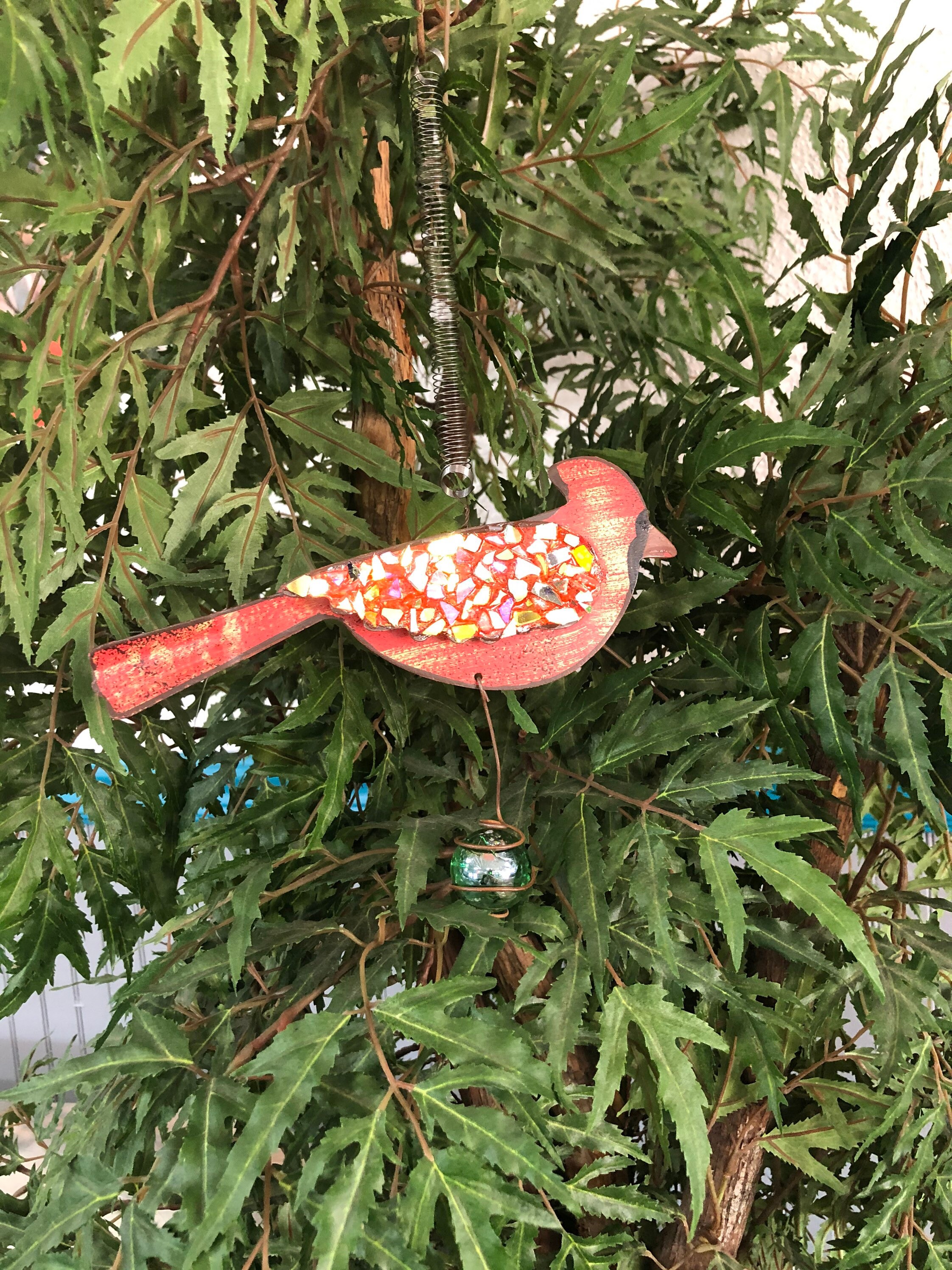 Cardinal.. SunCatcher.. yard art .. garden art .. cardinal Etsy