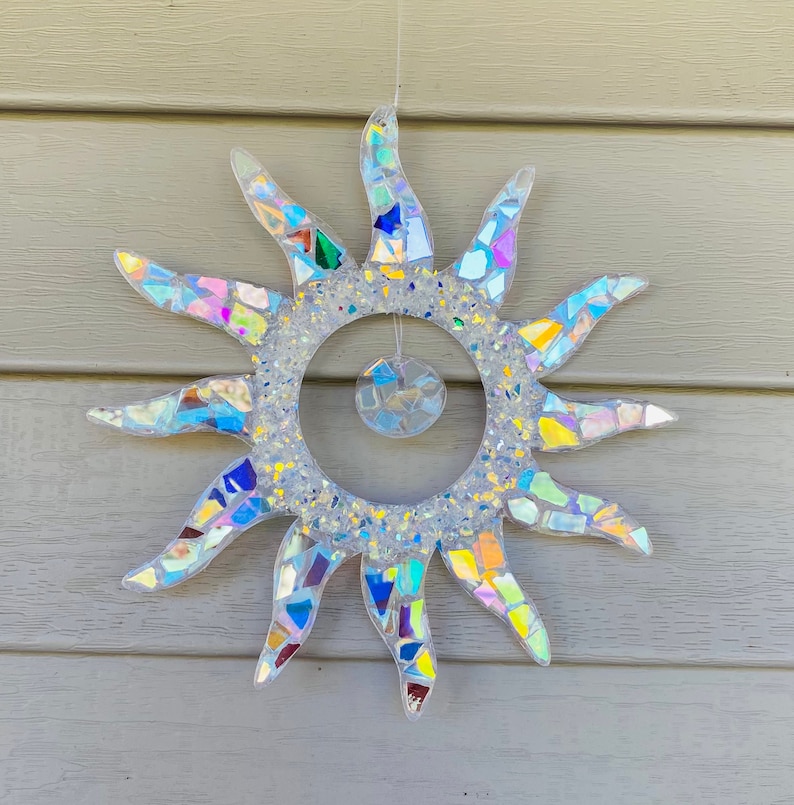 Rainbow Sun Suncatcher.. Blingthingzbylori.. Suncatcher.. Yard Etsy