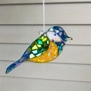 Bird.. SunCatcher.. tiki bar decoration.. yard art.. small bird.. blingthingzbylori.. whirligigs