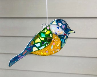 Bird.. SunCatcher.. tiki bar decoration.. yard art.. small bird.. blingthingzbylori.. whirligigs