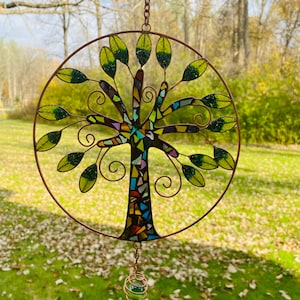 Tree of life.. tree.. yard art.. blingthingzbylori.. garden art.. family tree.. leafs.. Christmas gift.. family gift.. sun catcher..