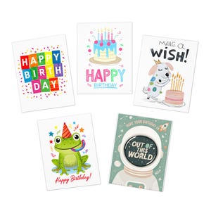 Multi-Design-Geburtstagskarten (5er-Pack) - Feiern Sie mit Stil!