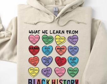 What We Learn From Black History Hoodie, Black History Month Hoodie, Black Lives Matter Hoodie, African American Hoodie, Black History Gift