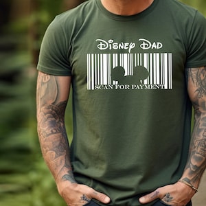 Disney Dad Shirt, Scan For Payment Shirt, Funny Disney Dad Shirt, Mickey Disney Shirt, Disney Family Trip Tees, Cool Dad Shirt, Gift For Dad