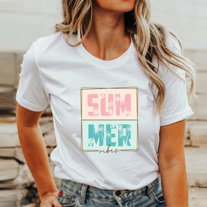 Summer Vibes Shirt, Beach Bum Shirt, Womens Beach Shirt, Palm Tree Shirt, Summer Vacation Shirts, Summer Beach Shirt, Beach Lover Gift