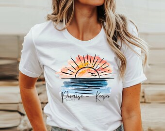 Promise Keeper Shirt, Christian Women Tees, Bible Verse Shirt, Jesus Lover Gift, Genesis 9:12-13 Shirt, Religious Shirt, Gift For Christian