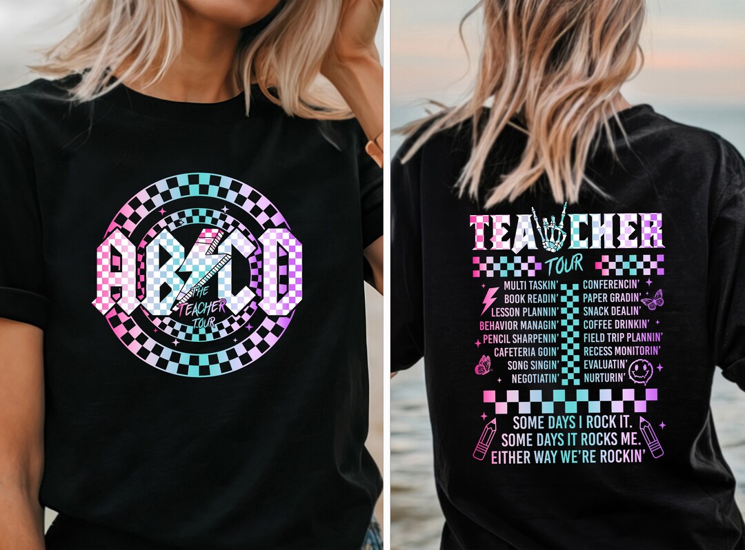 Retro ABCD Teacher Tour Shirt, Back to School Teacher Tee, Teacher Tour ...