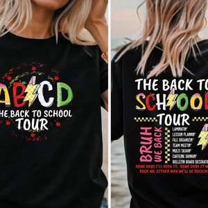 Back to School Teacher Tour Shirt, ABCD Teacher Tour Shirt, Elementary Middle School Teacher Tee, Retro Teacher Shirt, Gift For Teacher