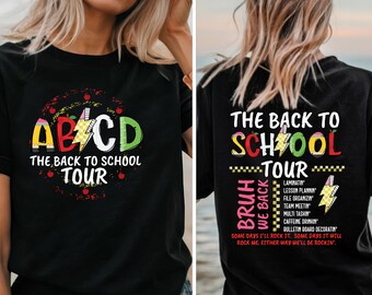 Back to School Teacher Tour Shirt, ABCD Teacher Tour Shirt, Elementary Middle School Teacher Tee, Retro Teacher Shirt, Gift For Teacher