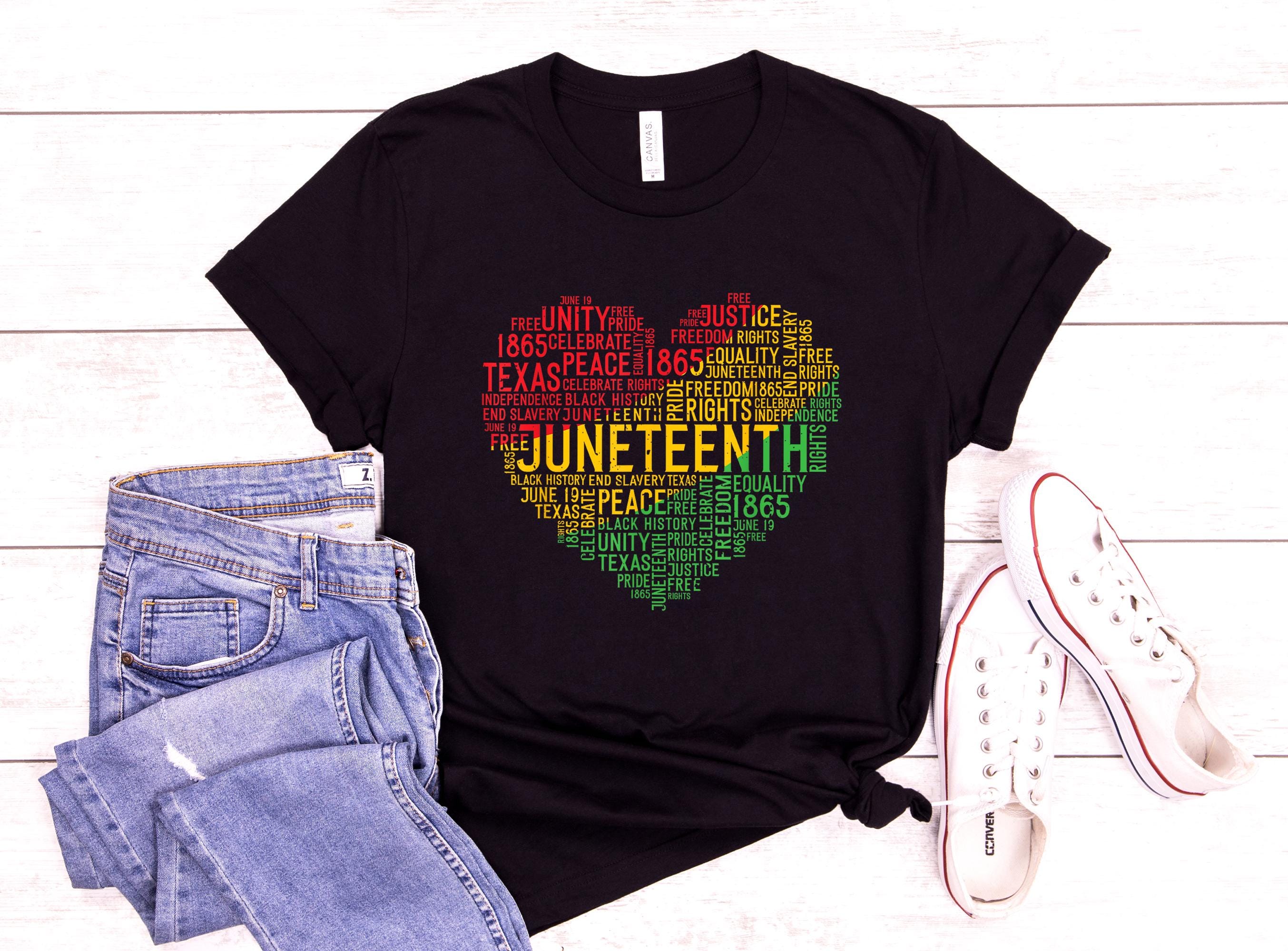 Juneteenth Heart Shirt, Juneteenth Women Shirt, Black Culture Tee