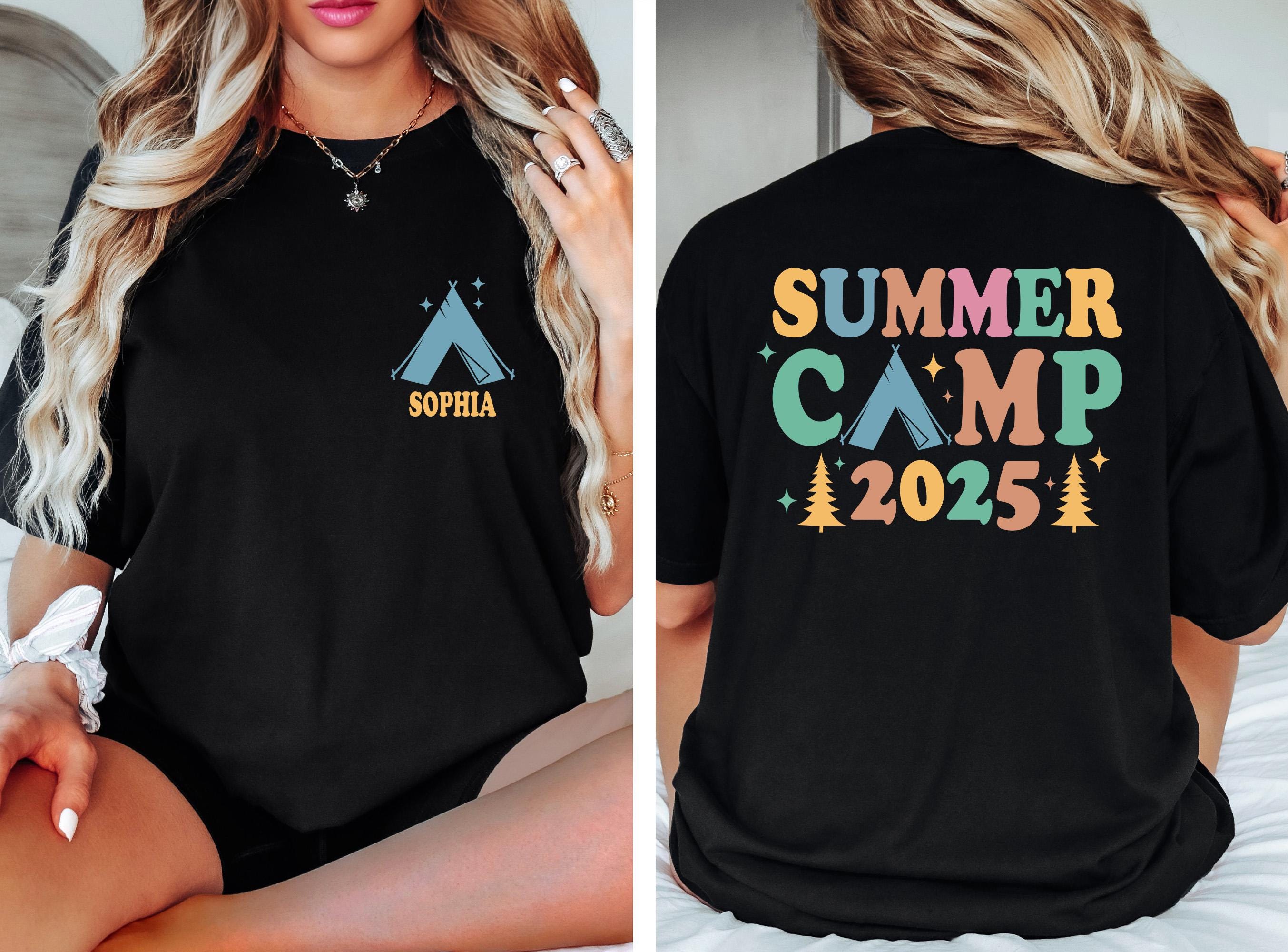 Custom Summer Camp 2025 Shirt, Custom Camping Tees, Summer Vacation Shirt, Camping Lover Shirt, Family Camping Shirts, Camping Crew Shirts