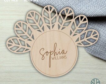 Boho Name Sign, Laser Cut File, Rattan Hanging Decor, Nursery Sign, Personal decor