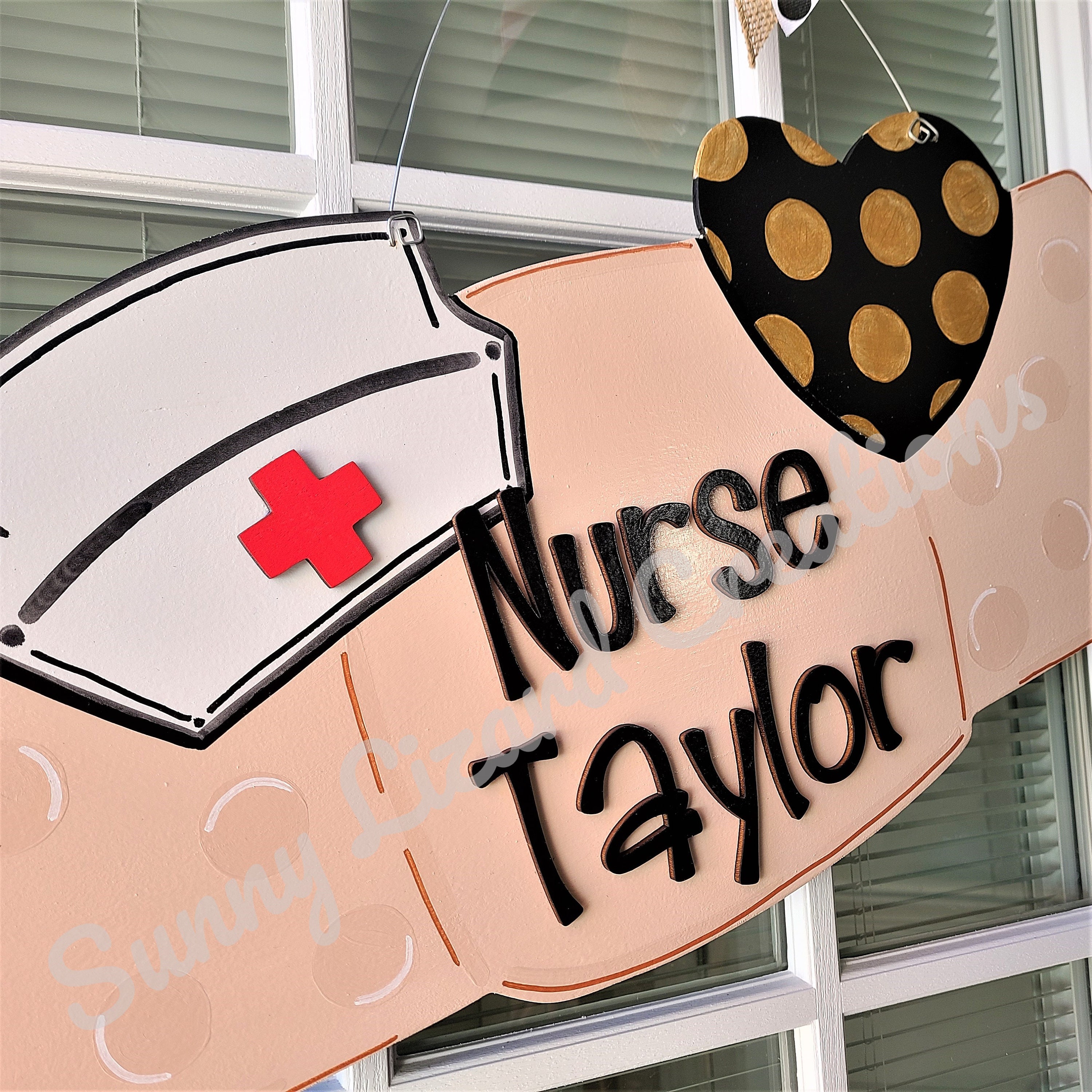 School Nurse Door Hanger Personalized Nurse Sign Nurse Door Etsy