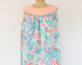 1980&#39;s Size L/XL Monet Pastel Slinky Dress