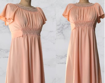 1960's Salmon Pink Babydoll Dress