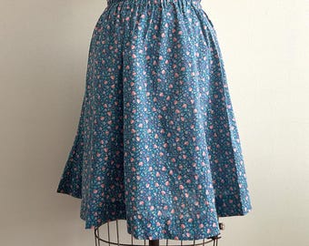 1980's S/XS Calico Cotton Skirt
