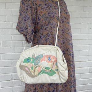1980&#39;s Pastel Pleather Shoulder Bag
