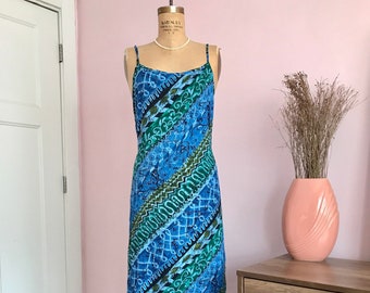 1990's Size 4/6 Beachy Midi Dress