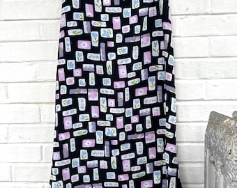 1990's Size S/M Slinky Floral Midi Skirt