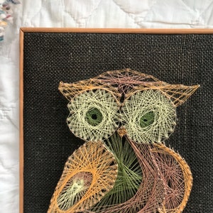 1970's Owl String Art Wall Hanging image 2