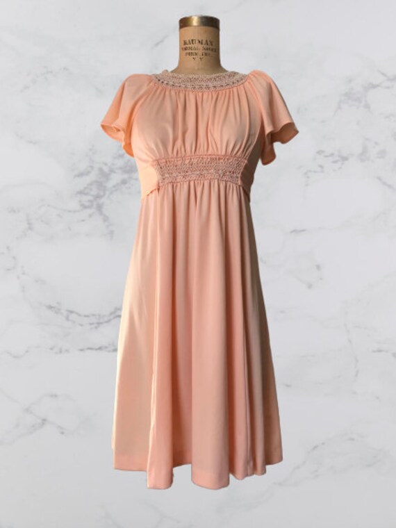 1960's Salmon Pink Babydoll Dress - image 3