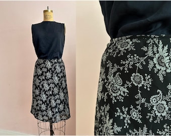 1990's Size 6 Black Slinky Skirt