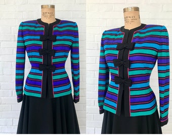 1980's Bow + Silk Striped Blazer