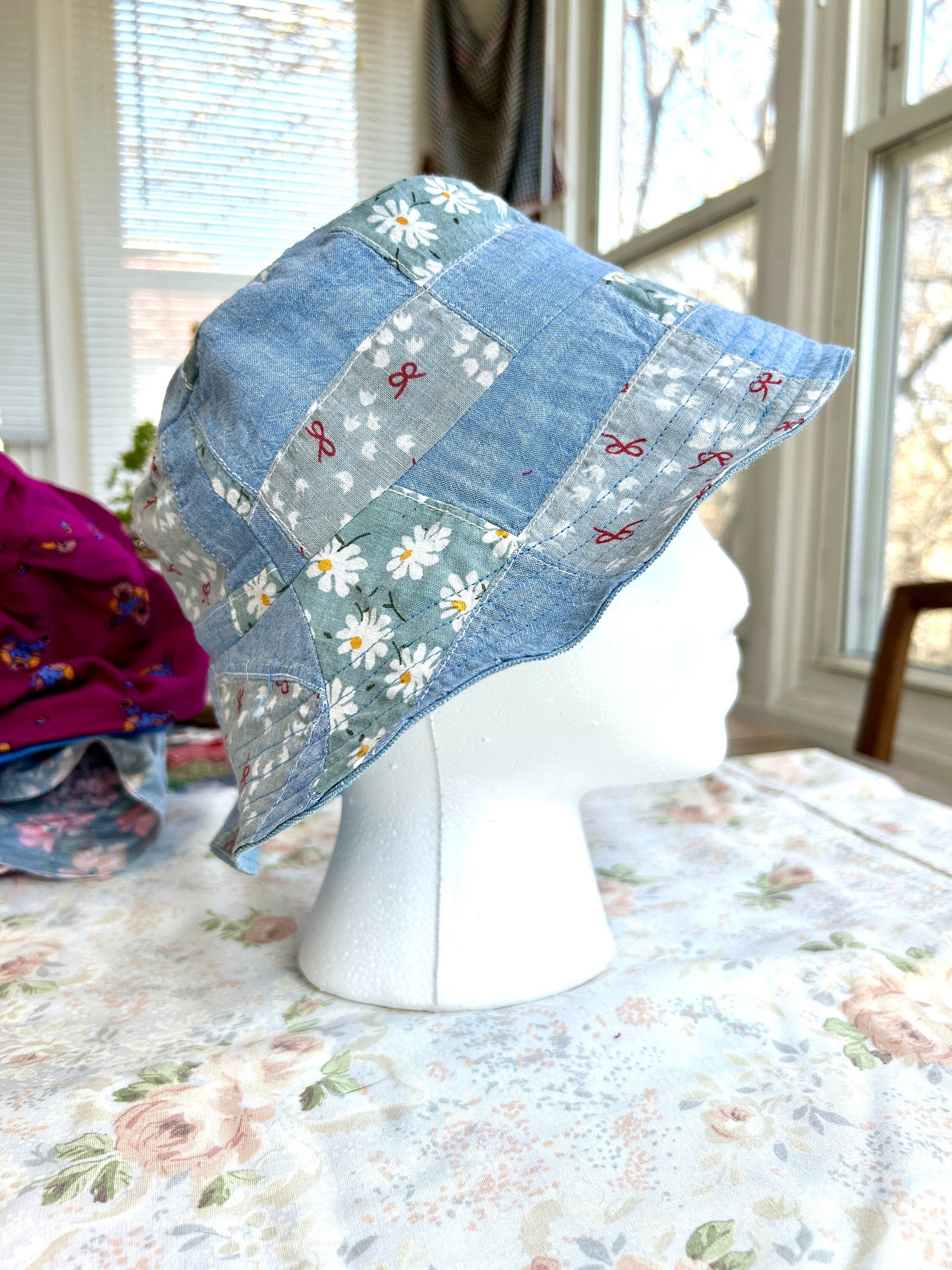vintage tapestry floral bucket hat ? coquette cottagecore y2k rose jacquard cap Floral Tapestry Hat - Etsy main image 2