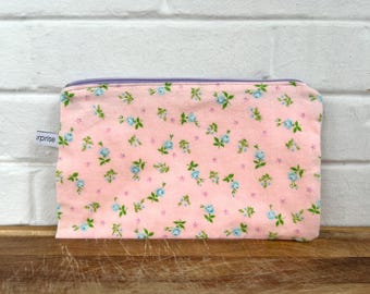 Cozy Floral Flannel Pouch (made in chicago)
