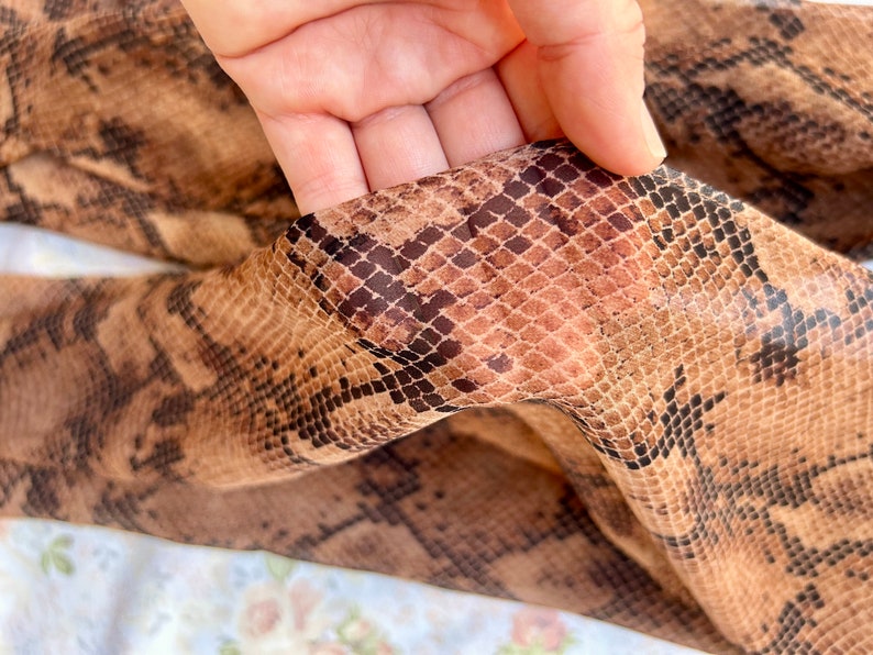 1990's Brown Snakeskin Scarf, Wrap or Shawl image 4