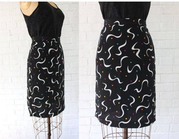 1980's Size 0 Confetti Skirt - image 1